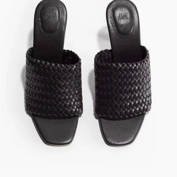 H&M Brown Braided High Heel Mule - Picture 2 of 5